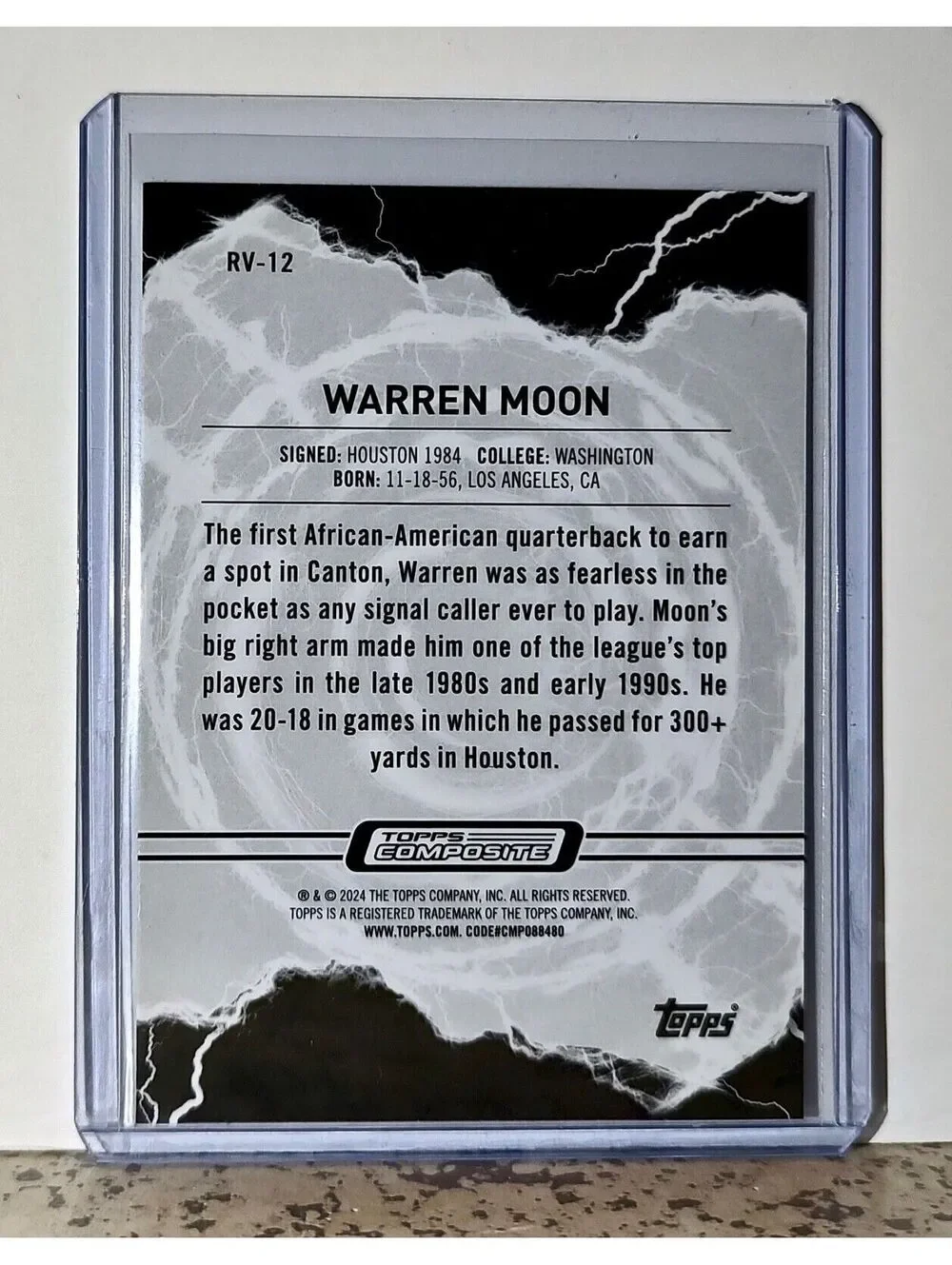 Warren Moon 2023 Topps Resurgence Voltaic NFL #RV-12 Card  Houston Texans